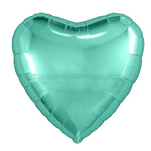 Шар надувной Мини сердце, бискайский зеленый 