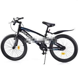 Велосипед детский 2-х колесный 20" ROCKET, цвет черный/синий, модель 2023 года