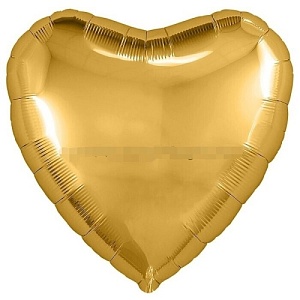 Шар надувной Мини сердце, золото 